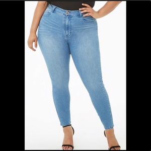 High waisted skinny jeans